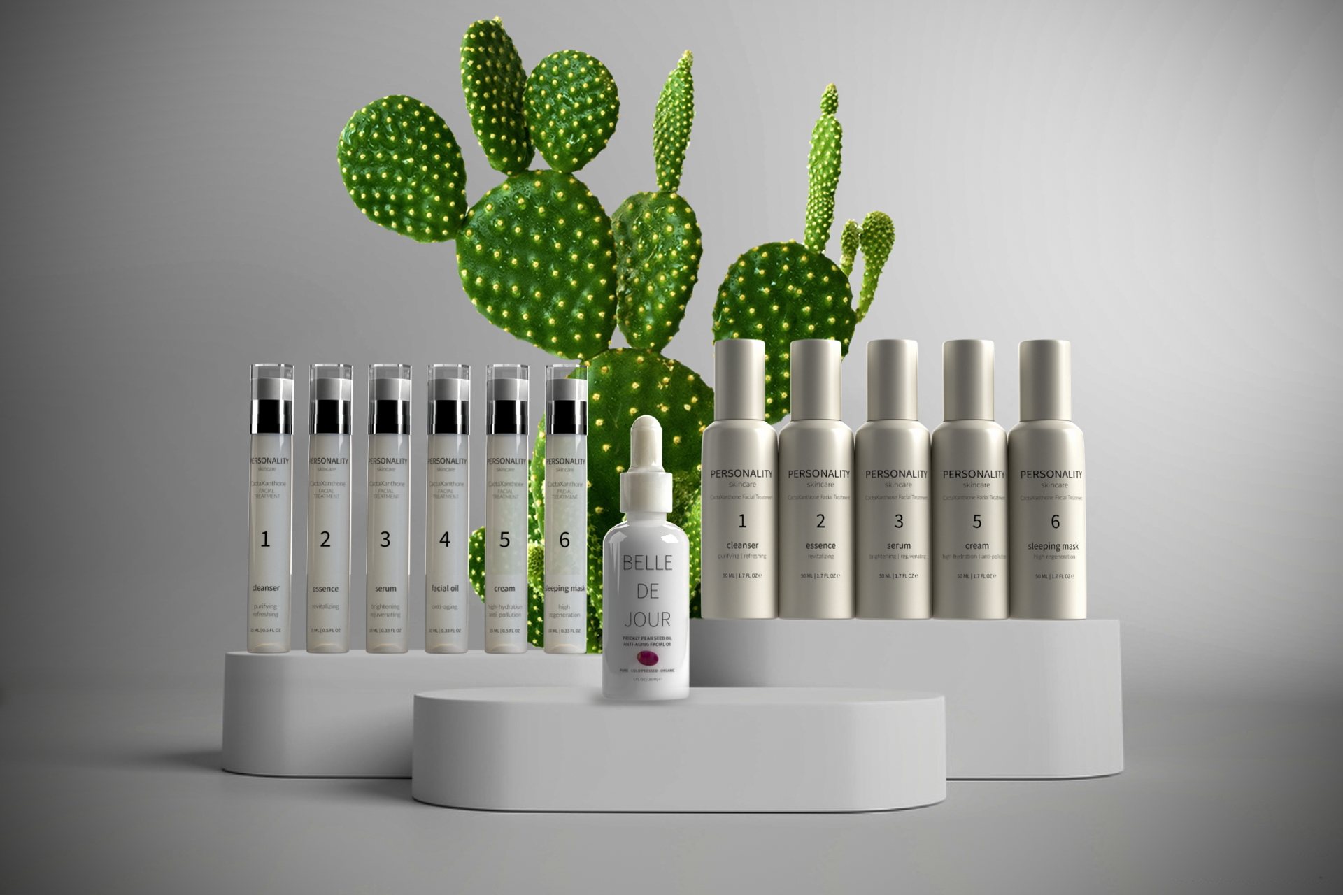 Cactus skincare routine - anti aging, anti-acne, high hydration, get all benefits from Cactus, the most antioxidants plant
